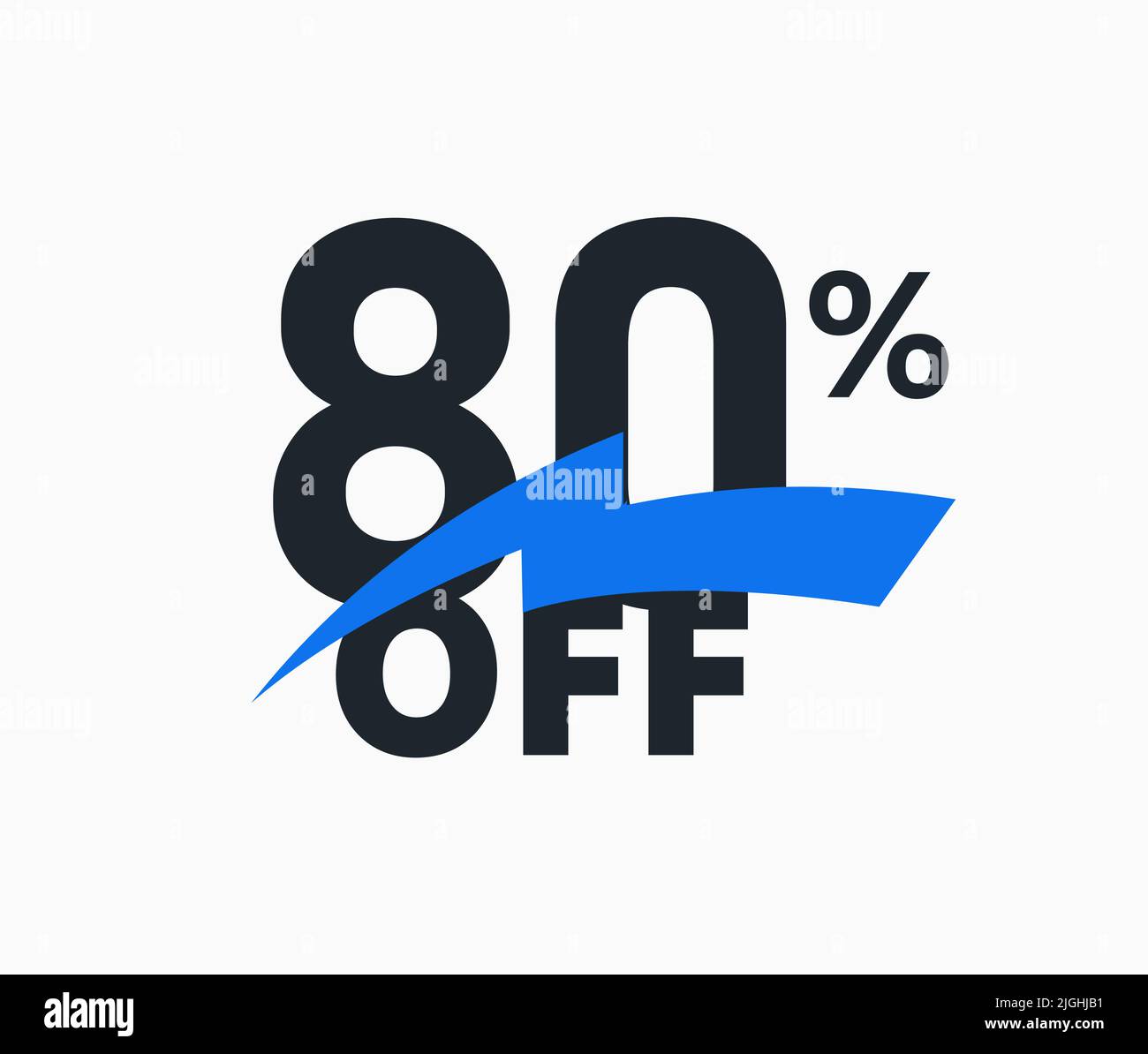 80% di sconto banner, ottanta% di vendita etichetta. Numero con nastro di scintilla, poster promozionale pubblicitario. Segno dell'offerta speciale, bonus Black Friday Illustrazione Vettoriale