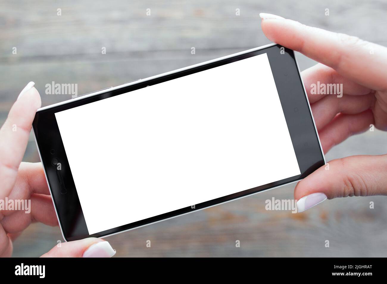 Scattare foto sullo smartphone per Instagram Foto Stock