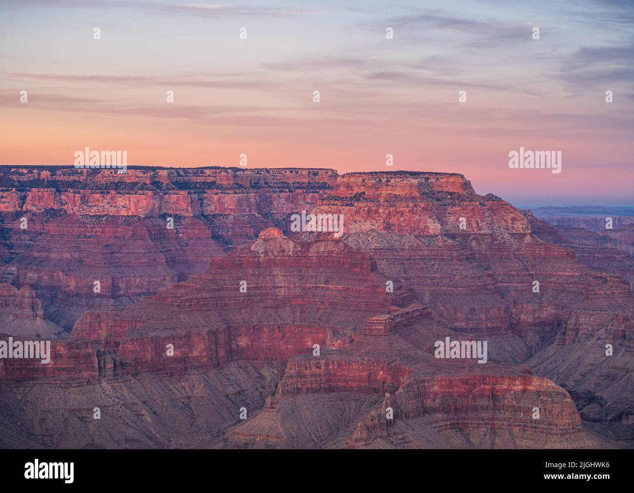 Splendida vista sul Grand Canyon al tramonto Foto Stock