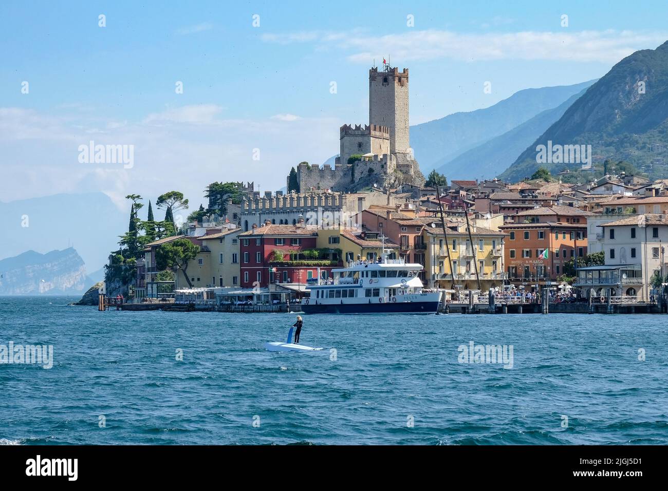 Castello Scaligero di Malcesine, Lago di Garda, italia Foto Stock