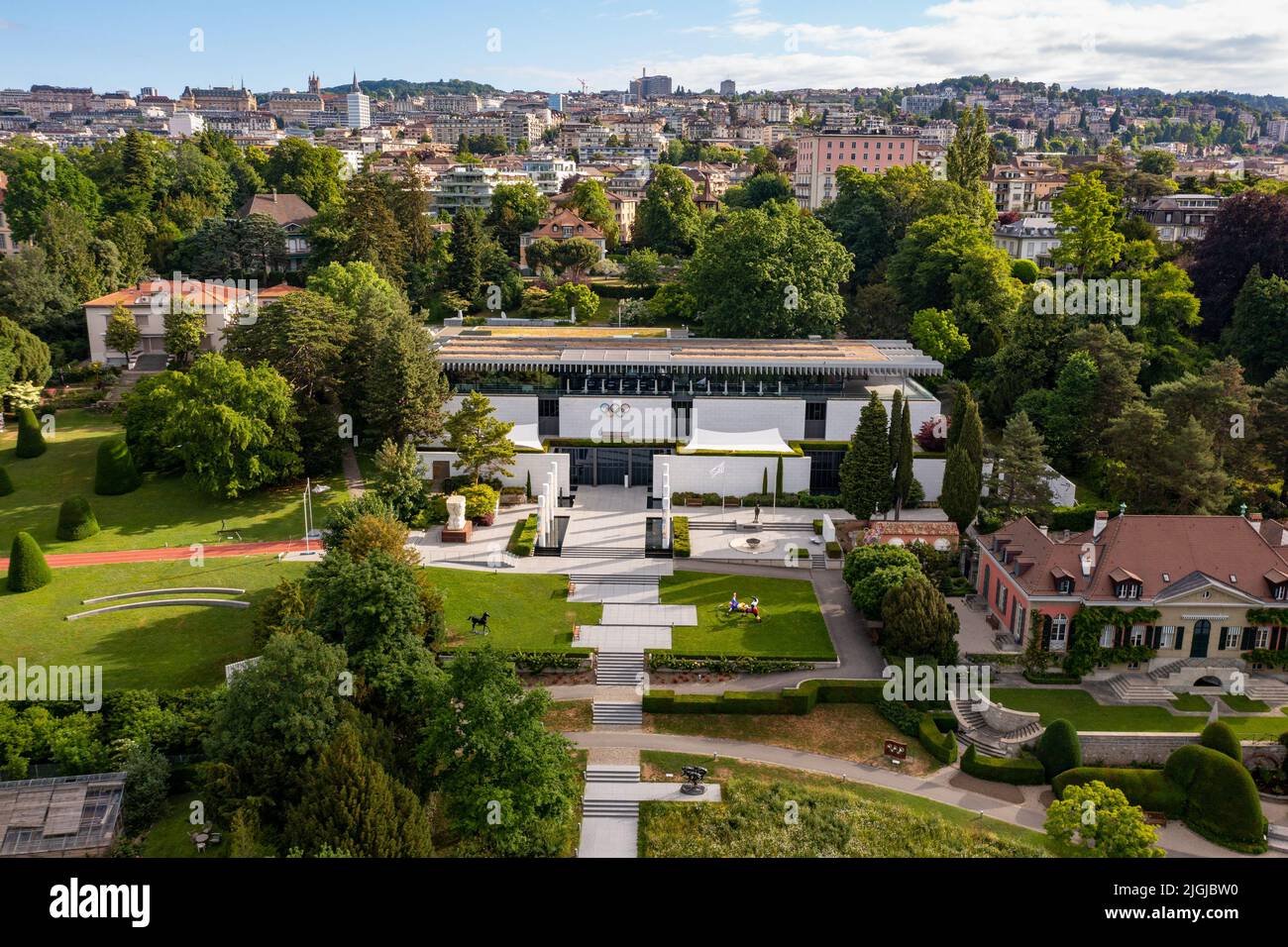Il Museo Olimpico, le Musée Olympique, Losanna, Svizzera Foto Stock