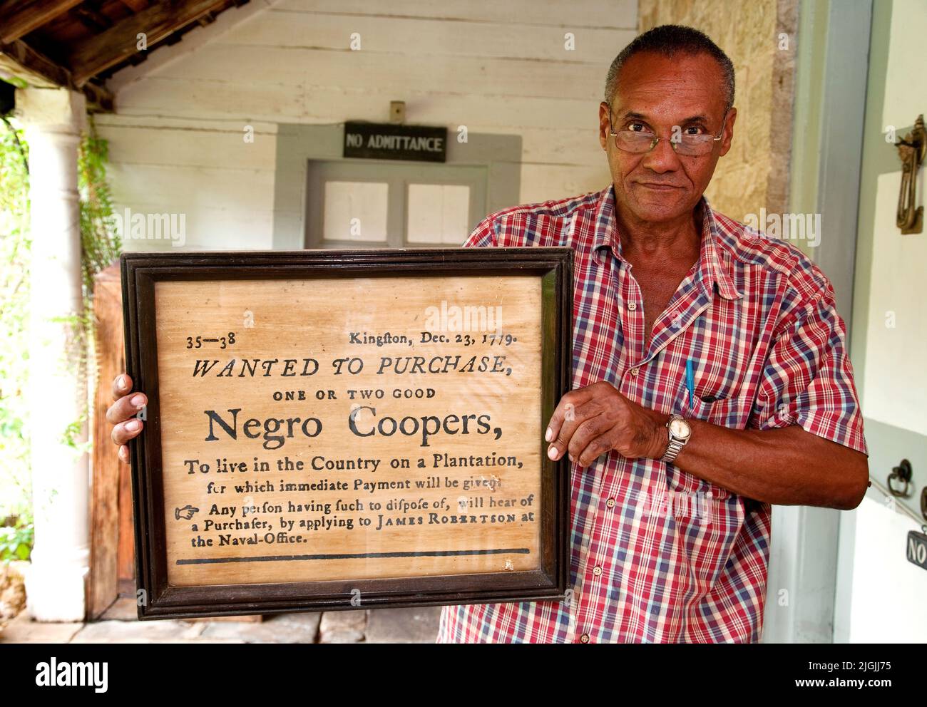 Giamaica, theGreenwood Great House è una delle case di piantagione di canna da zucchero del 17th e 18 ° secolo che è restaurato e dove i visitatori possono ettari Foto Stock