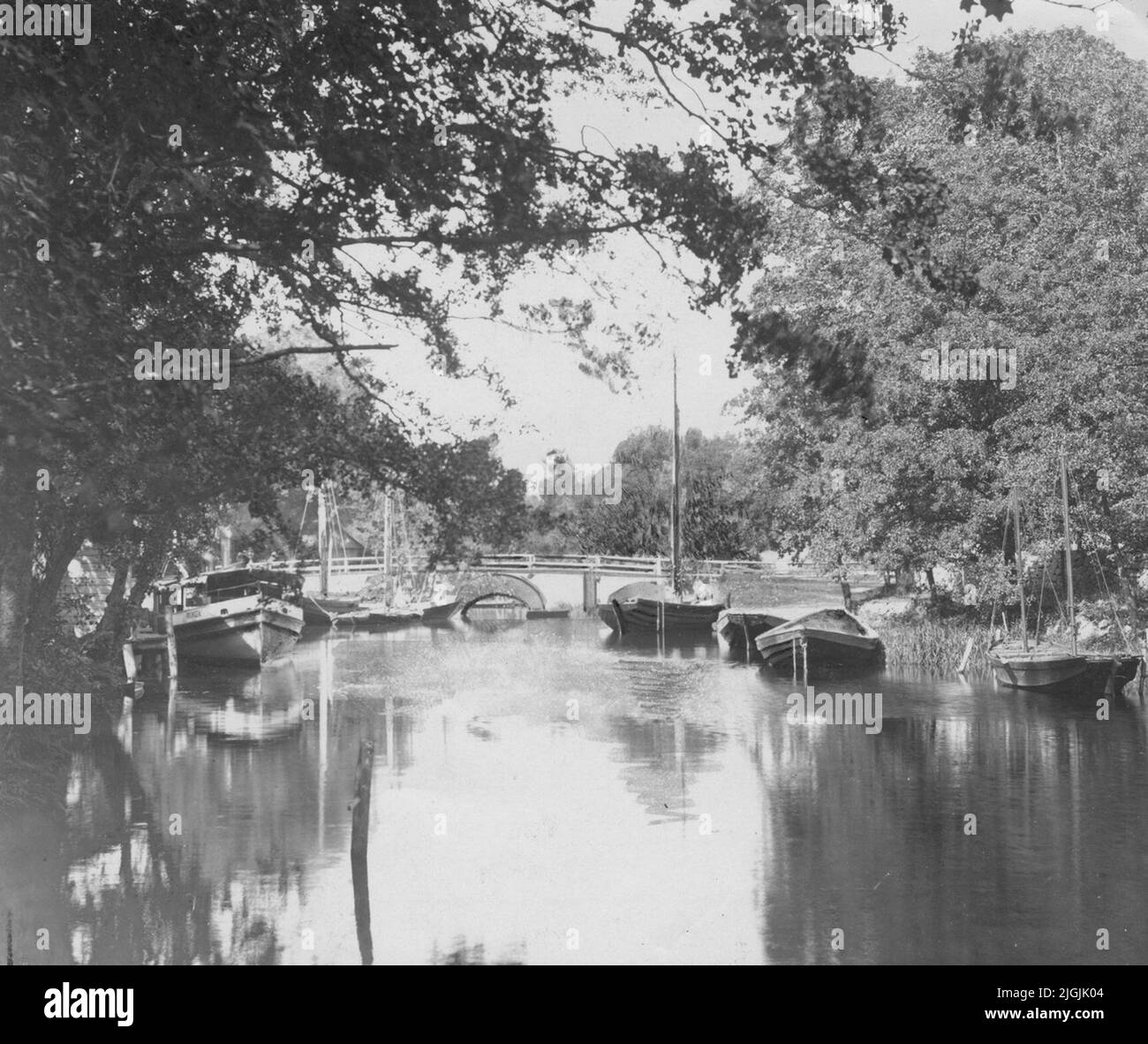 Ponte vecchio di Bro su Nättrabyån. Foto Stock