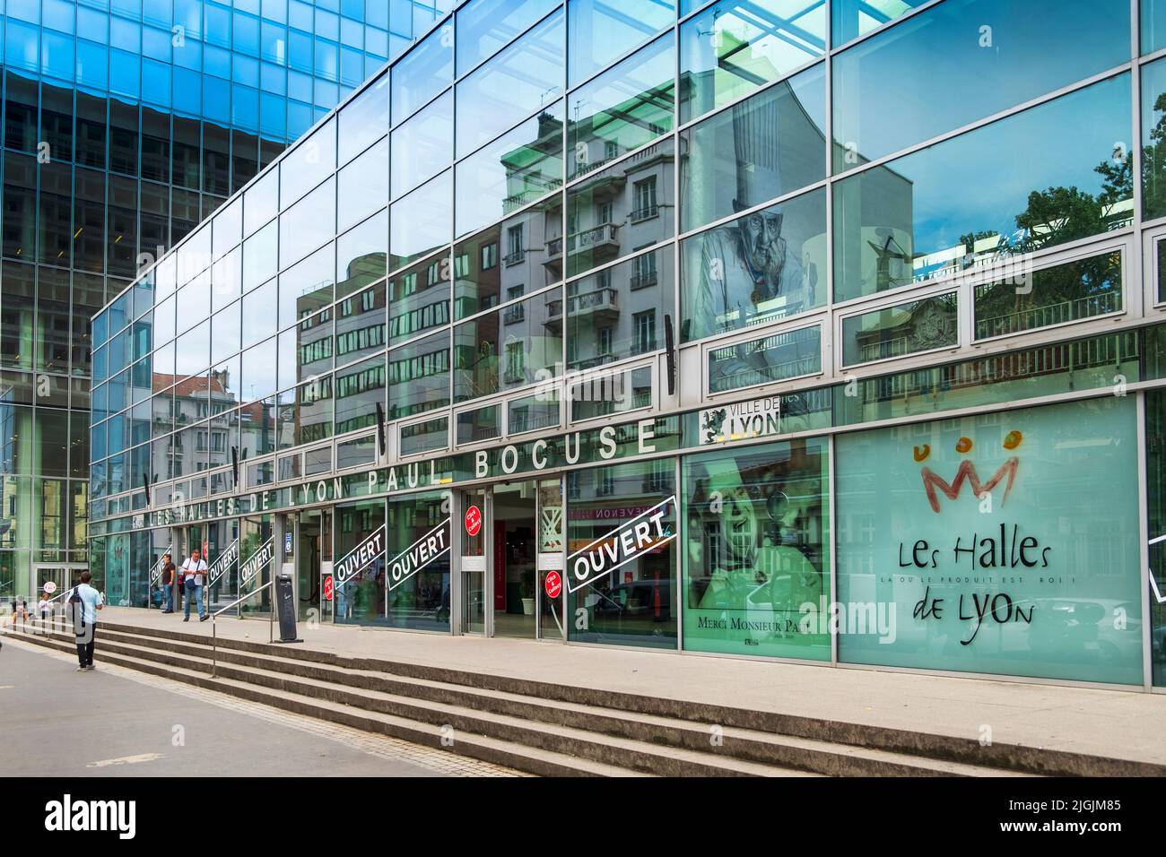 Les Halles De Lyon Paul Bocuse, Lione, Francia Foto Stock