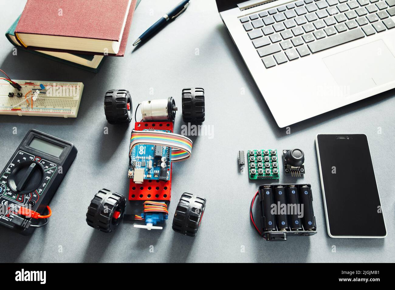 Ambiente di lavoro per lo sviluppo di software robotica Foto Stock