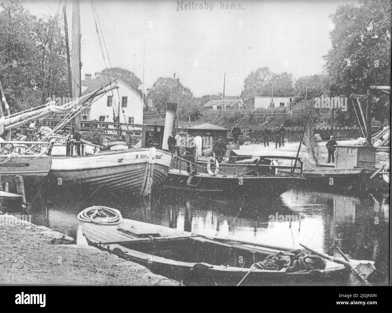 Hamn Nettraby porto, Nättrabyhamn. Foto Stock