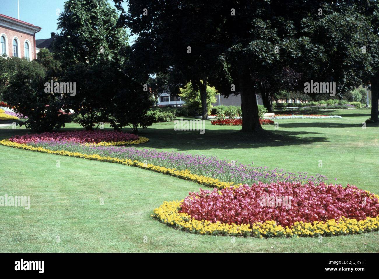 Sconti sui fiori a Tingshusparken, Ronneby. Foto Stock