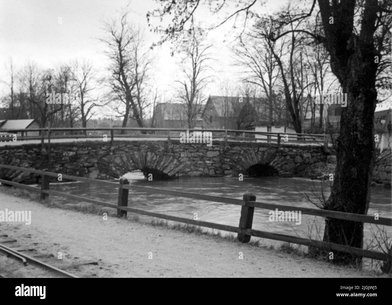 Ponte vecchio di Bro su Nättrabyån. Foto Stock