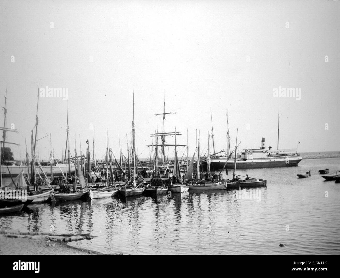 Hamn Blekinge barche da pesca alla banchina di Simrishamn. Foto Stock