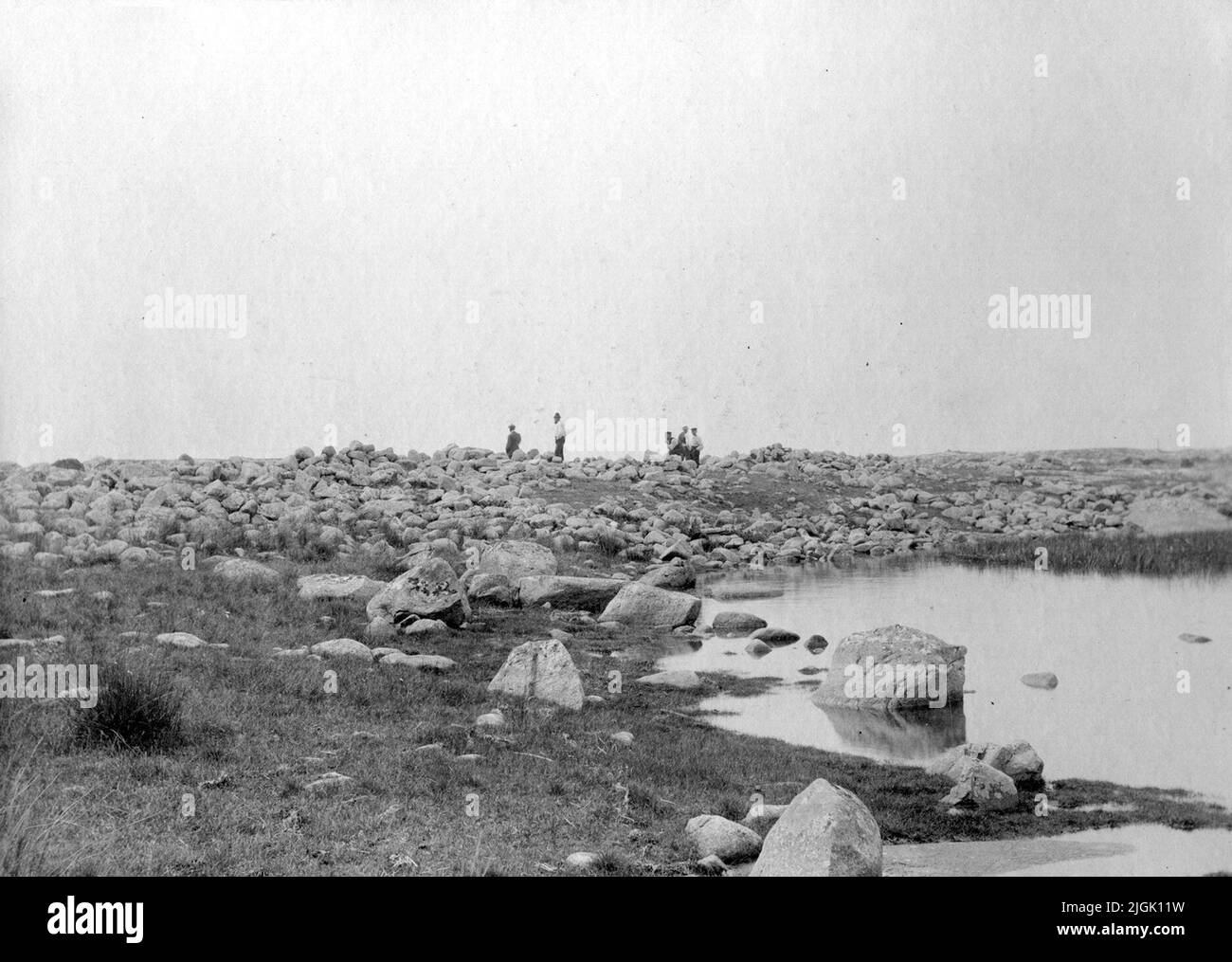 Kustlandskap un paesaggio di pietra a Flaggskär/Flakskär, chiamato anche Flahskär in volgare e si trova nell'arcipelago di Karlskrona. Foto Stock