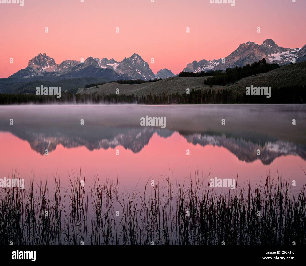 Lago Redfish, Sawtooth Range, Idaho Foto Stock