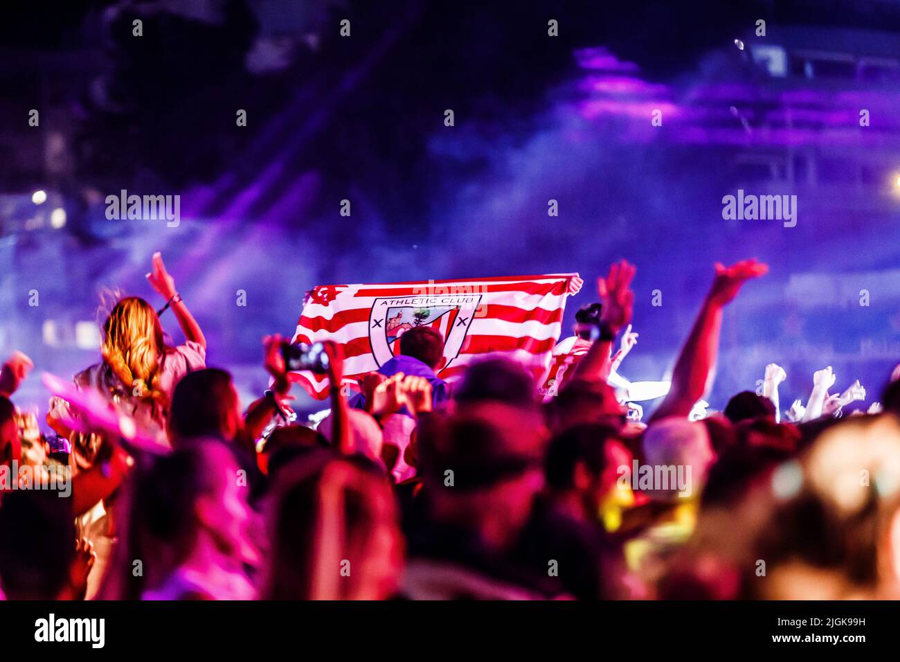 Performance di DJ Oliver Heldens nella seconda notte del Festival Ultra Europe tenutosi a Spalato, Croazia, il 09 2022 luglio. Foto: Zvonimir Barisin/PIXSELL Foto Stock