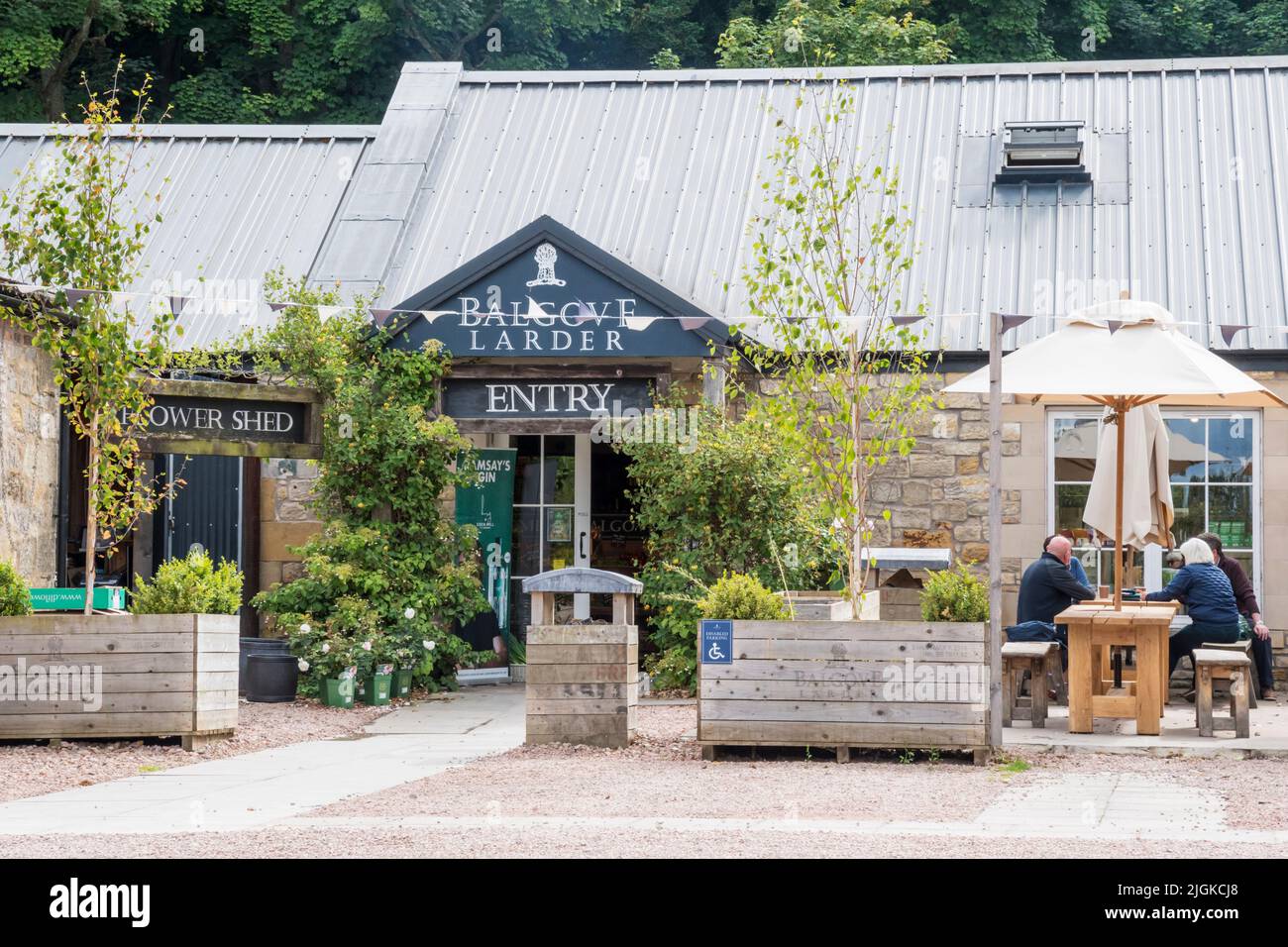 Balgove Larder Farm Shop fuori St Andrews a Fife, Scozia. Foto Stock