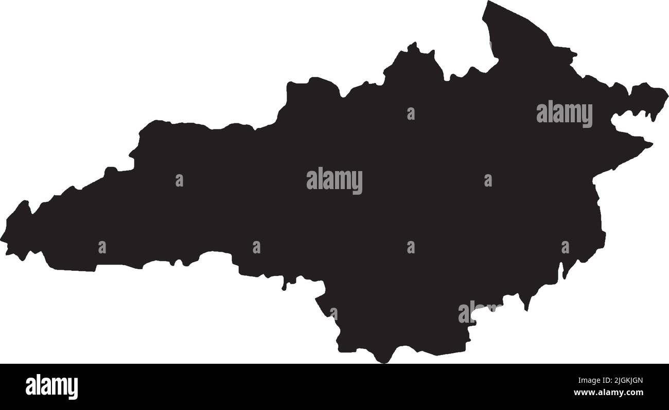 Mappa nera dell'OBLAST DI KIROVOHRAD, UCRAINA Illustrazione Vettoriale