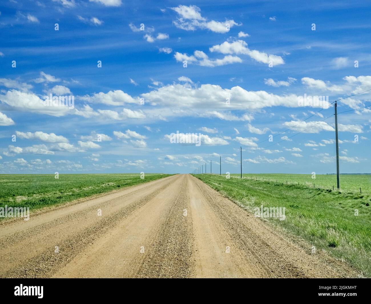 Sage Creek Road fuori dal Badlands National Park, South Dakota Foto Stock