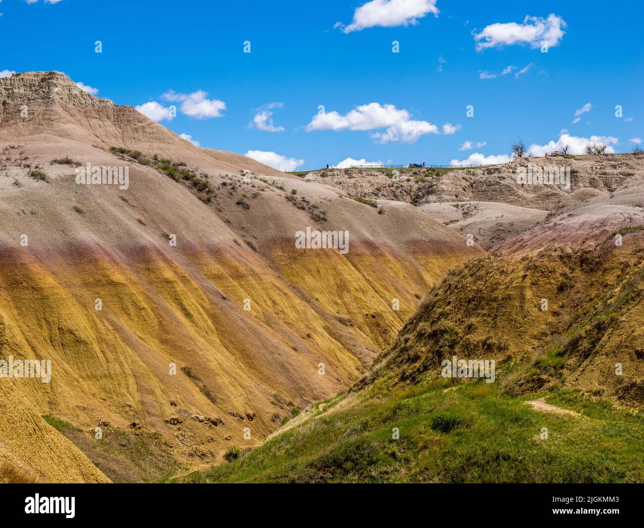 Area dei Yellow Mounds del Badlands National Park nel South Dakota USA Foto Stock