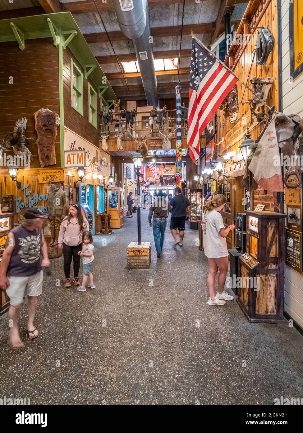 Interno di Wall Drug Store a Wall South Dakota USA Foto Stock