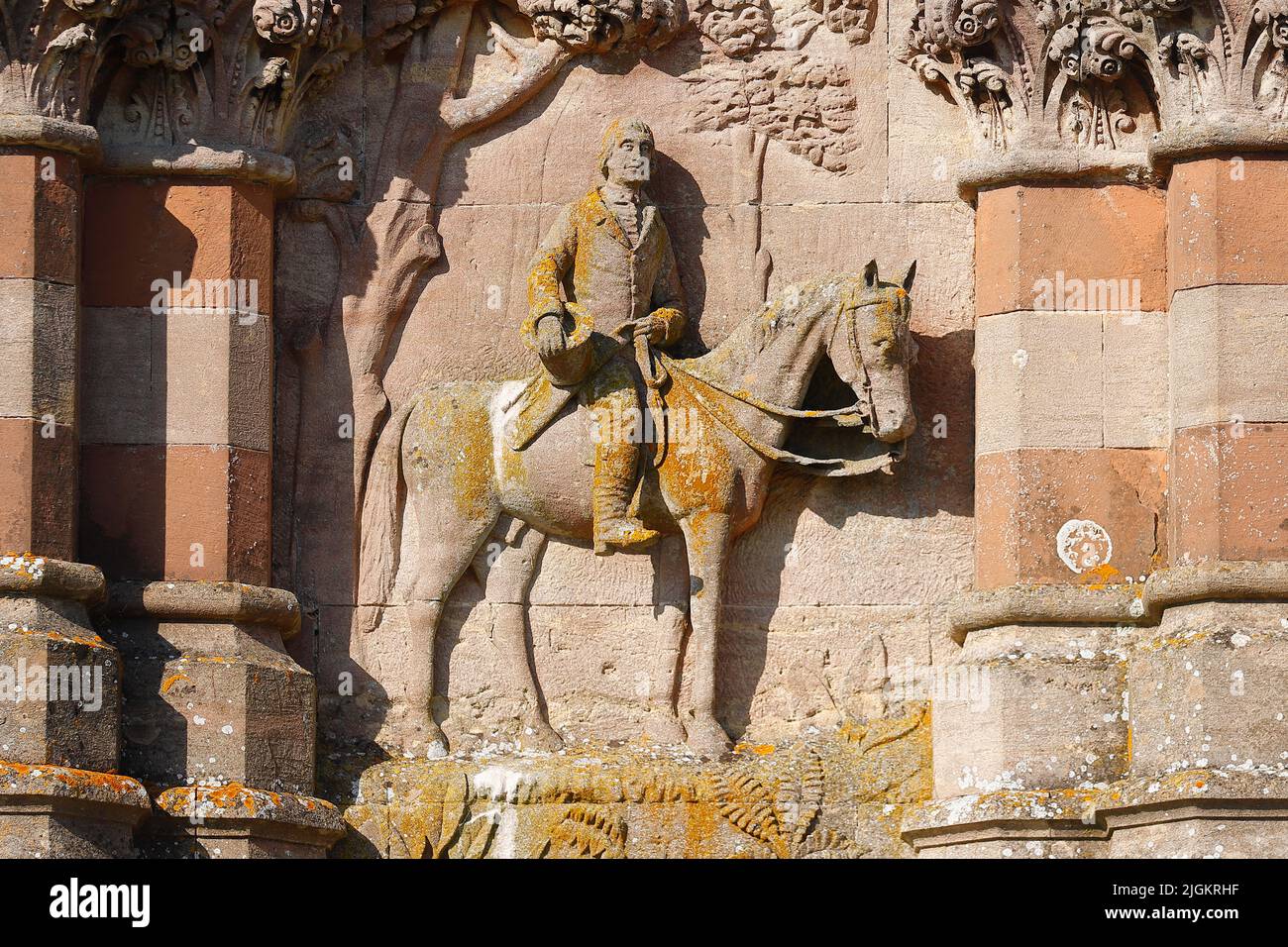 Sir Tatton Sykes Monument, costruito nel 1865 a Sledmere nell'East Ridings of Yorkshire Foto Stock