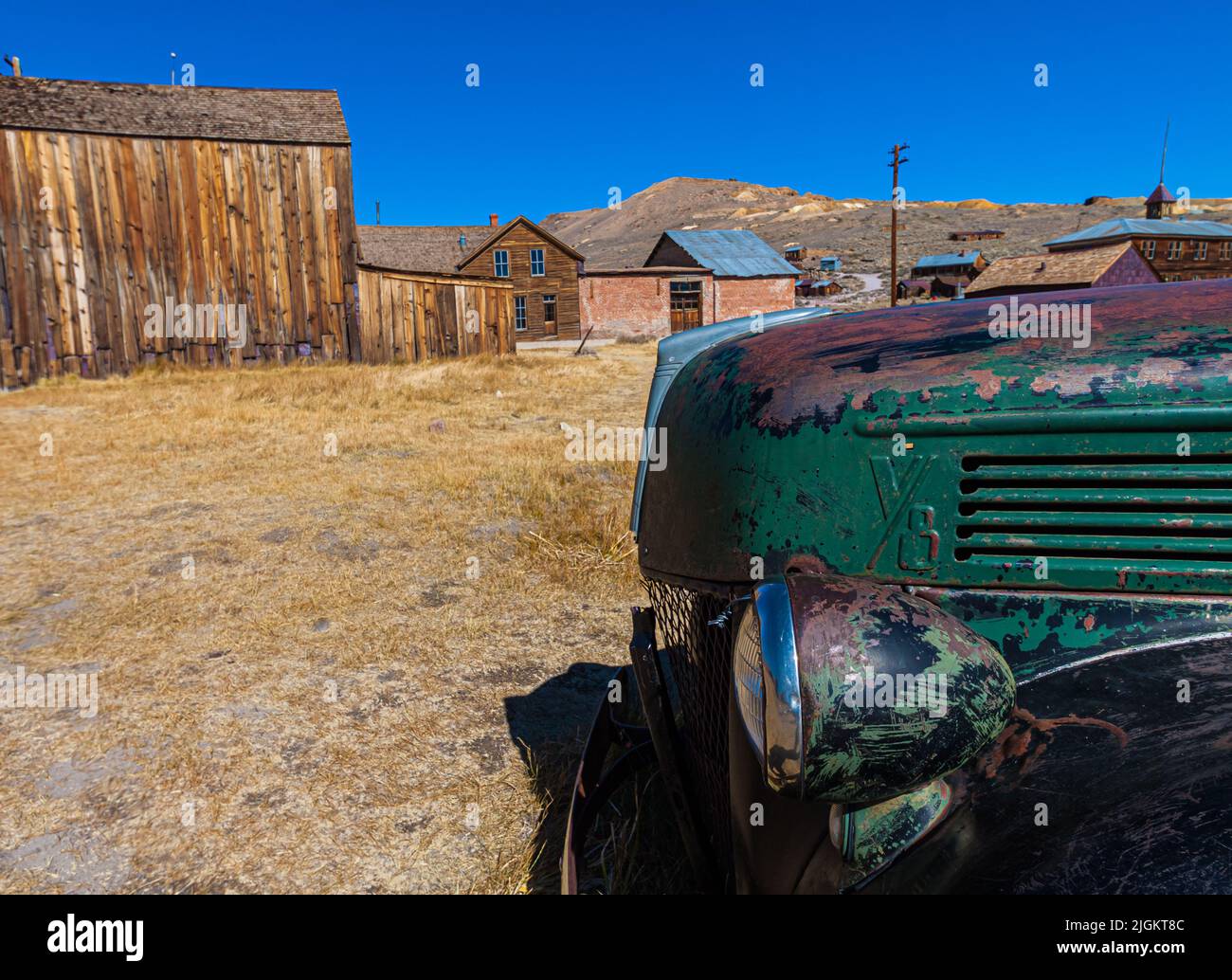Abbandonato Antique Truck, Bodie state Historical Park, California, USA Foto Stock