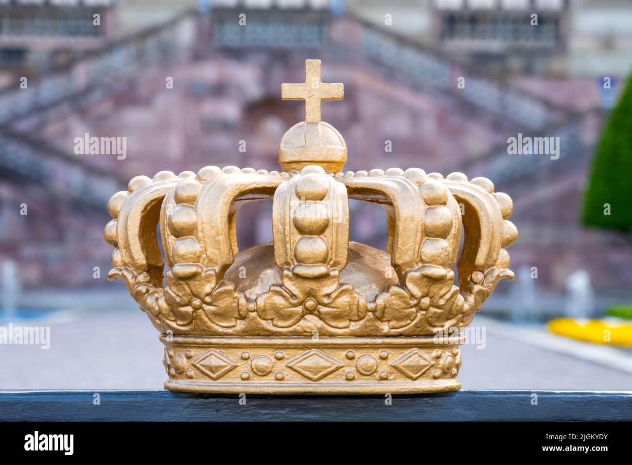 Corona d'oro al Palazzo reale di Stoccolma Foto Stock