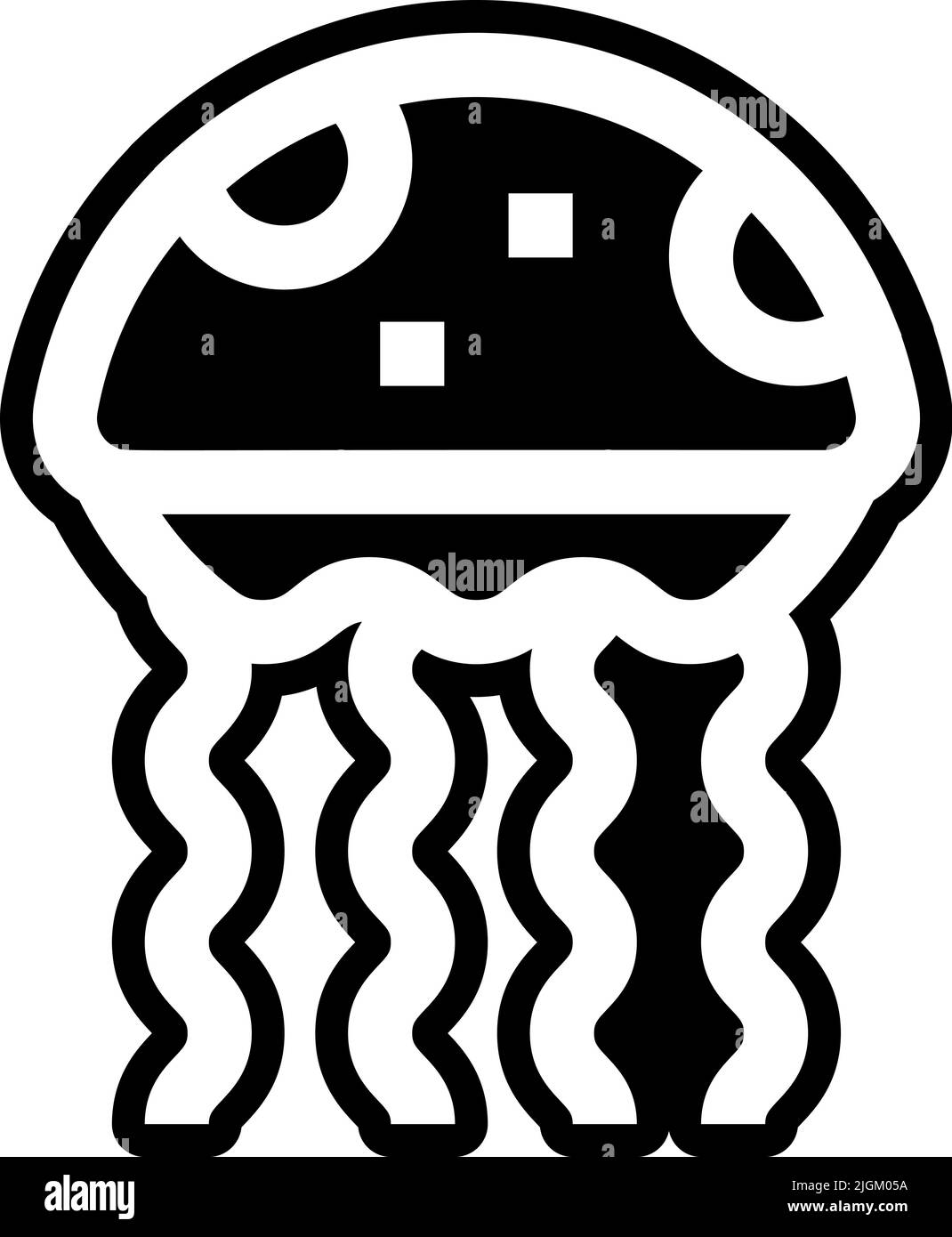 icona della medusa . Illustrazione Vettoriale