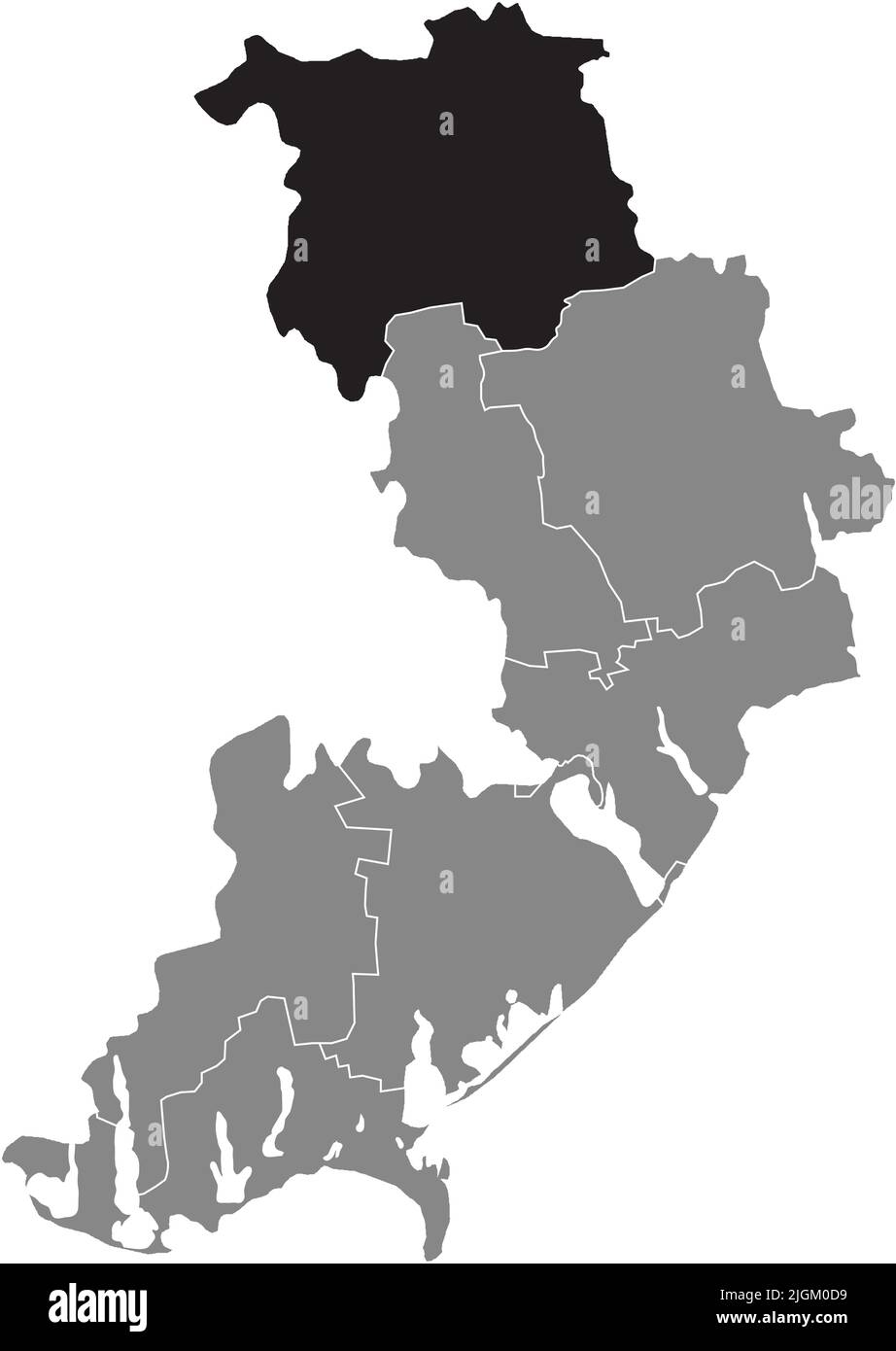 Mappa di localizzazione del RAION PODILSK, ODESSA OBLAST Illustrazione Vettoriale