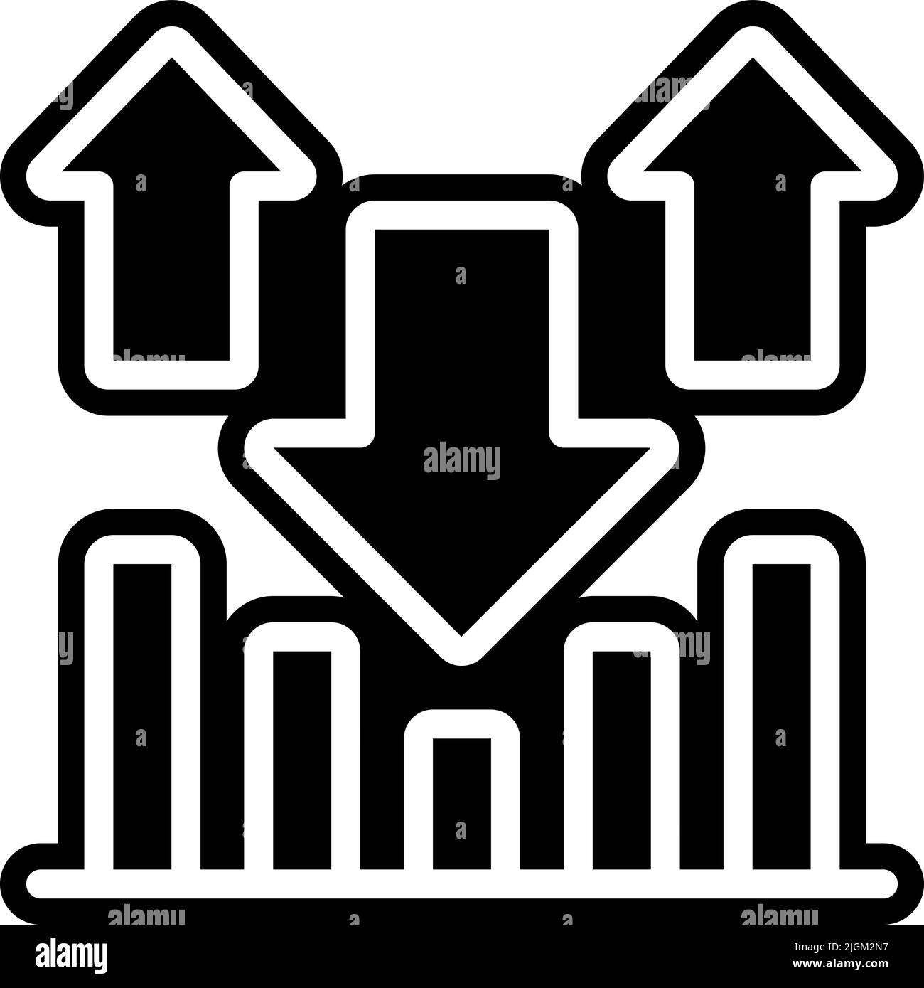 icona del grafico a barre . Illustrazione Vettoriale