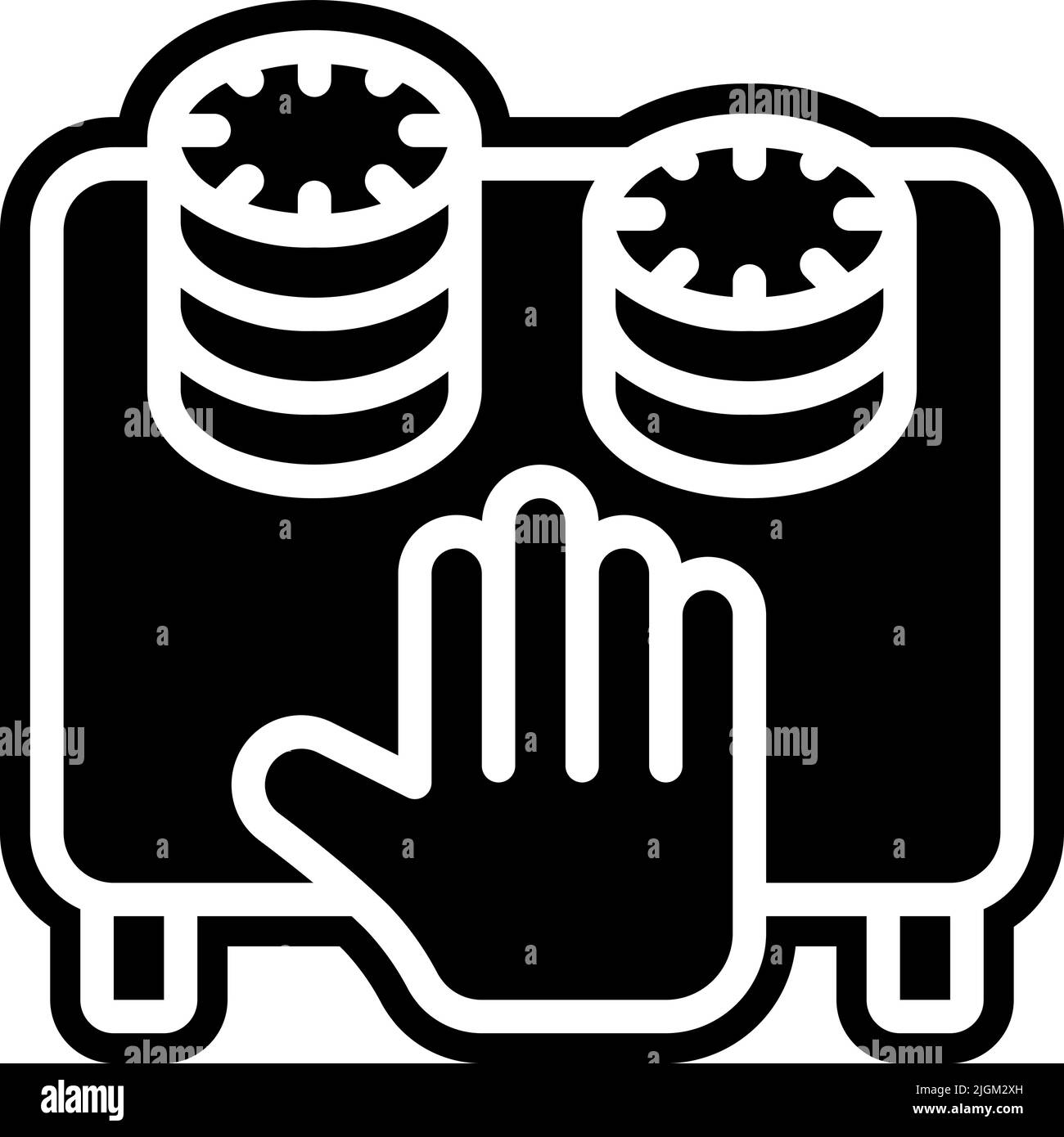 icona del gioco d'azzardo . Illustrazione Vettoriale