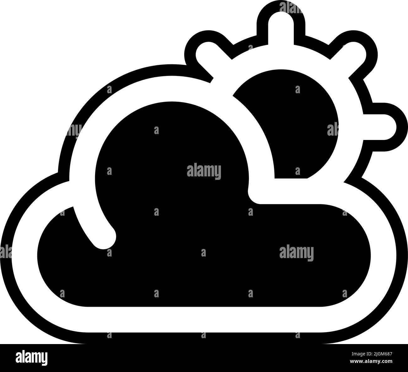 icona nuvoloso . Illustrazione Vettoriale