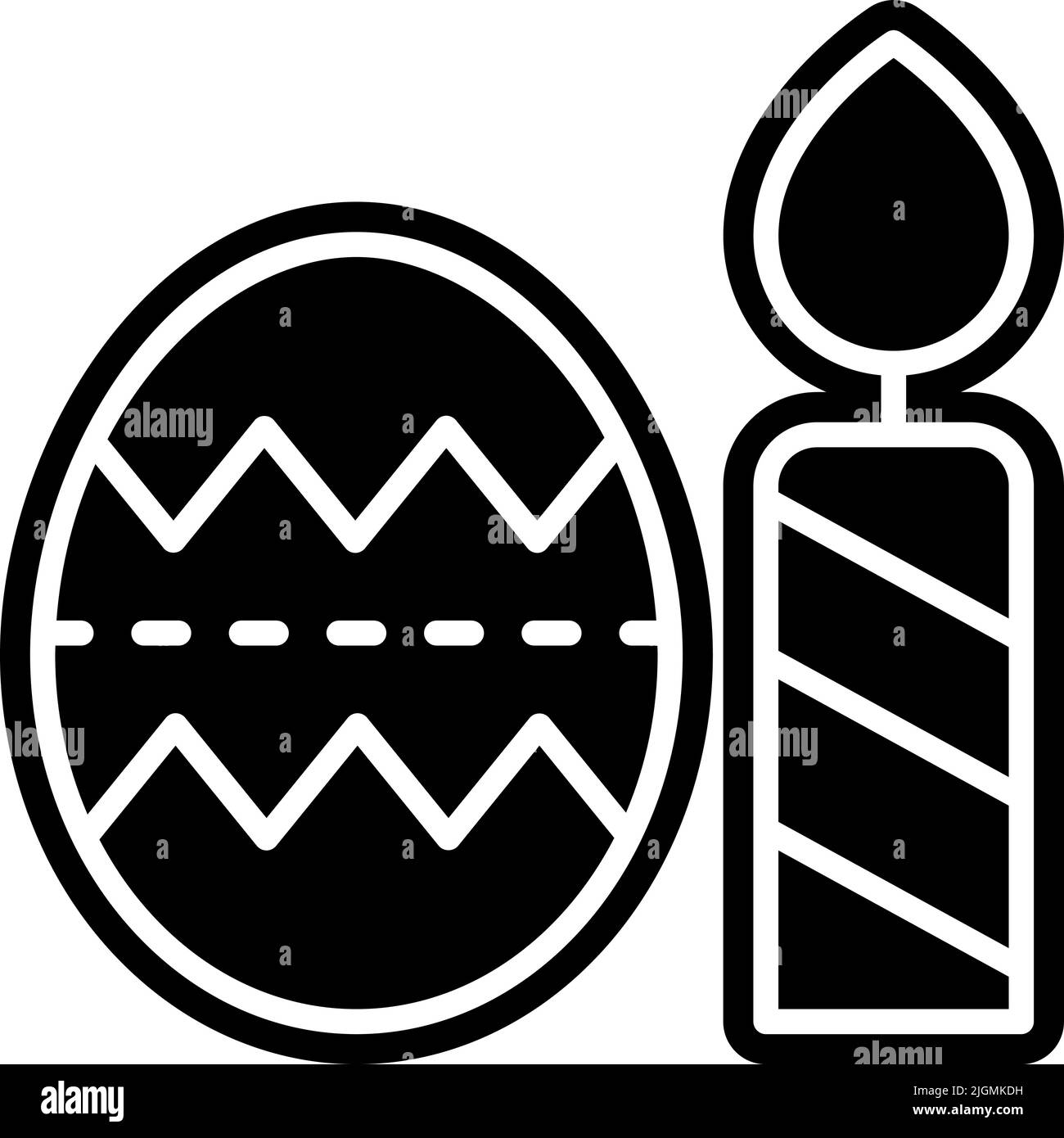 Candela di Pasqua icona . Illustrazione Vettoriale