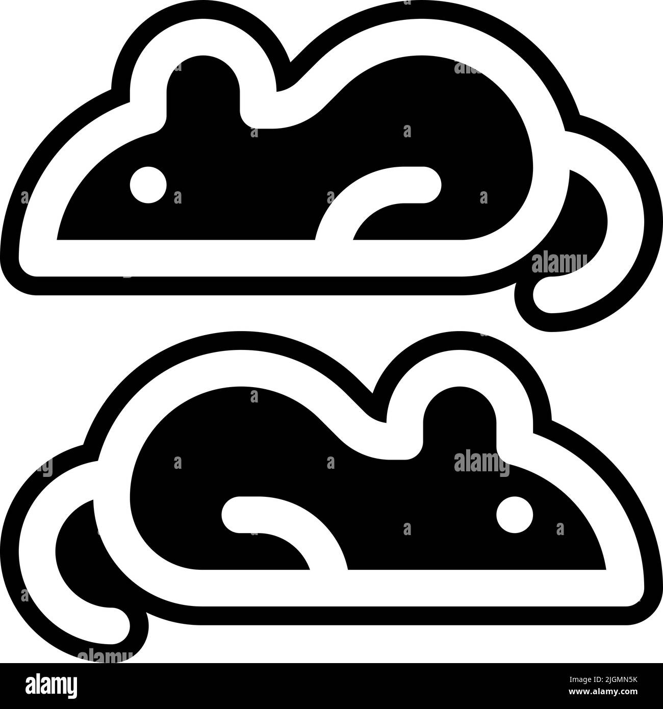 Icona del mouse per microbiologia . Illustrazione Vettoriale