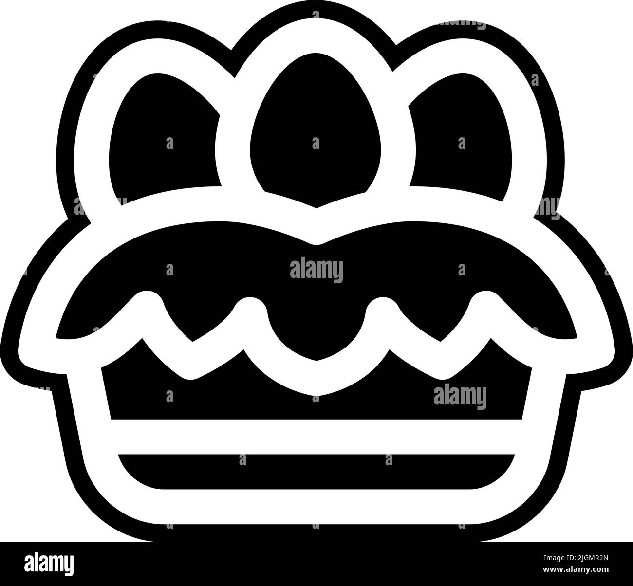 Icona del nido di primavera . Illustrazione Vettoriale