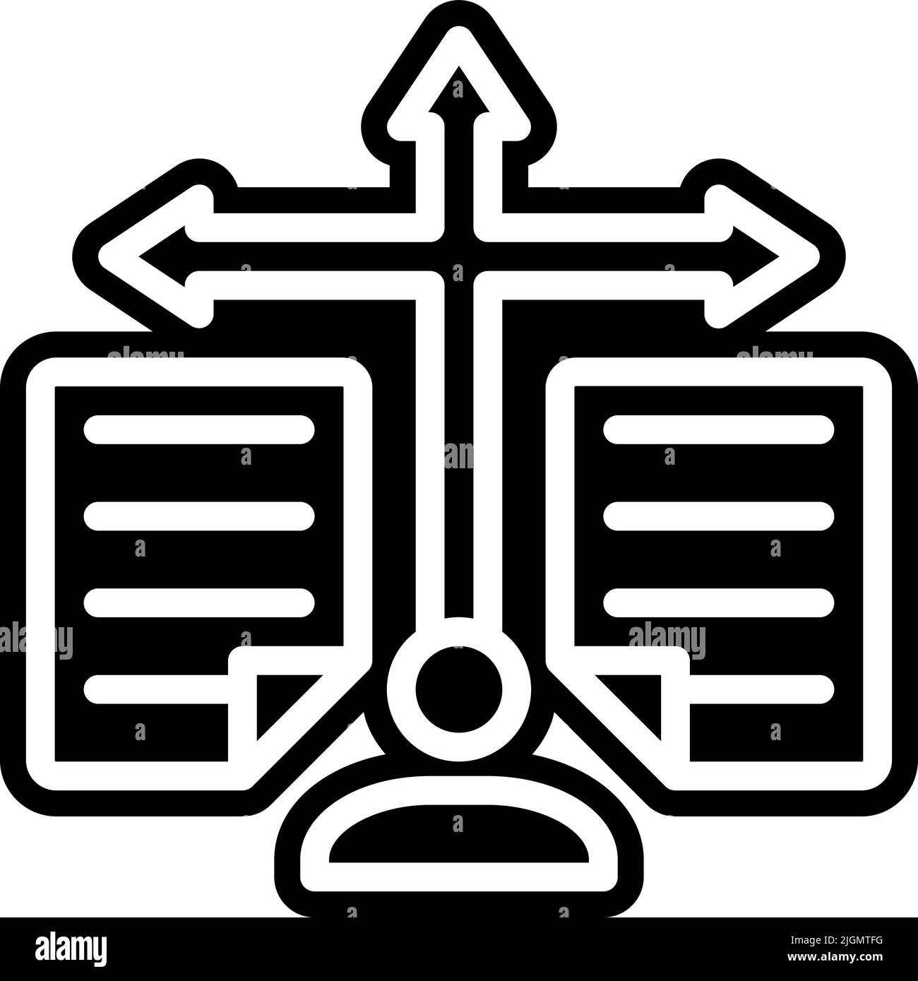 Icona della saggezza di pianificazione strategica . Illustrazione Vettoriale