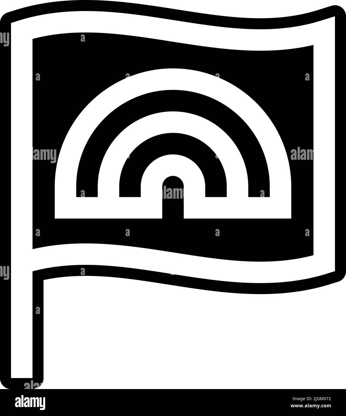 Icona bandiera giorno donne . Illustrazione Vettoriale