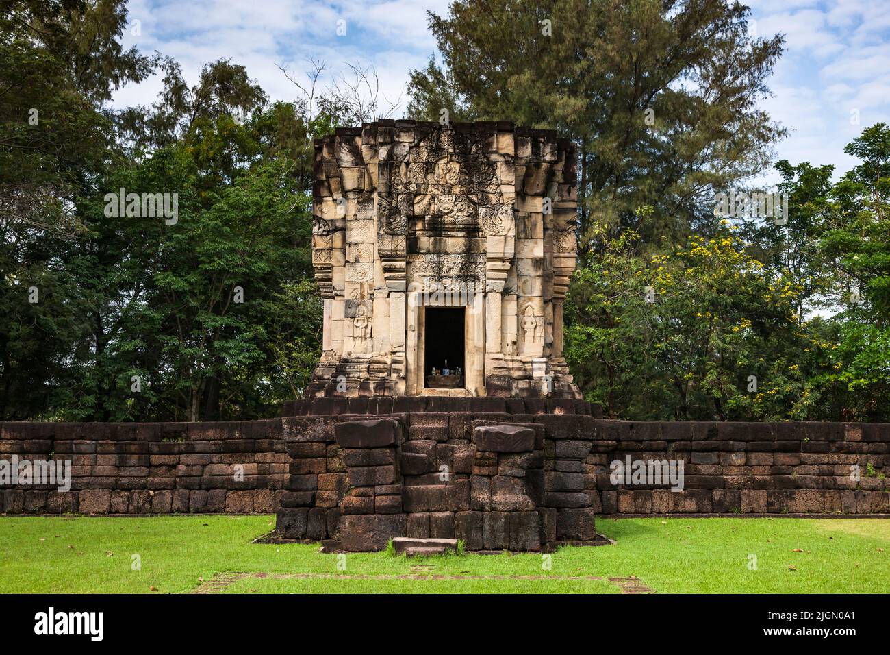 Prasat Hin Ban Phluang, tempio khmer hindu, Surin, Isan (Isaan), Thailandia, Asia sudorientale, Asia Foto Stock