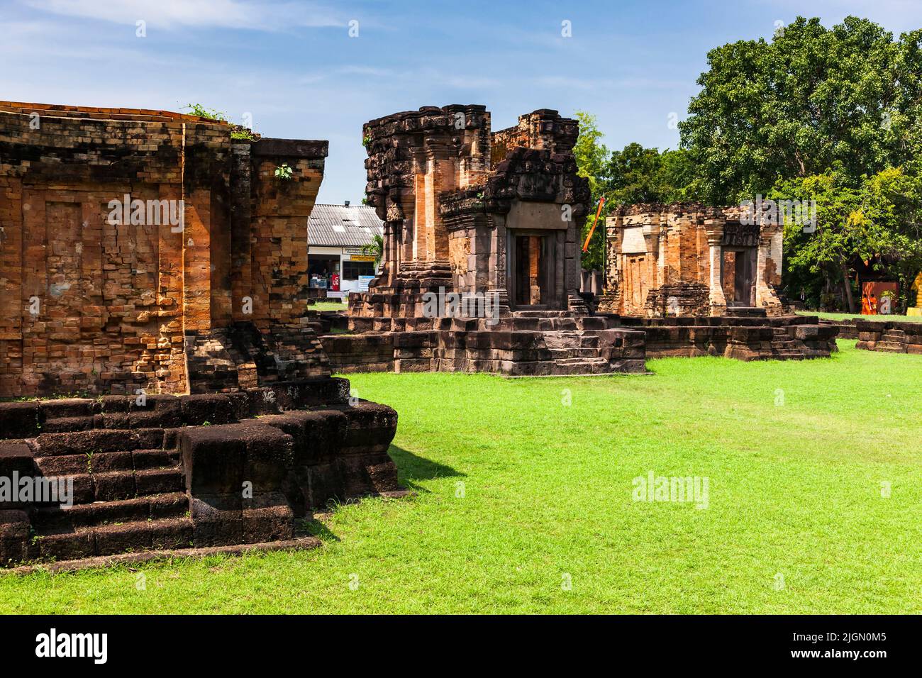 Prasat SA Kamphaeng Yai, tempio Khmer, 11th secolo, si Saket (si SA Ket), Isan (Isaan), Thailandia, Sud-est asiatico, Asia Foto Stock