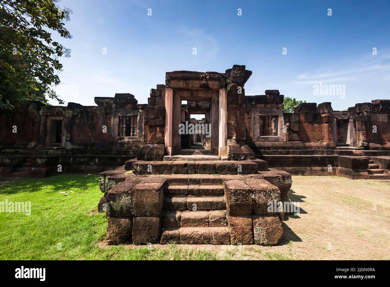 Prasat SA Kamphaeng Yai, tempio Khmer, 11th secolo, si Saket (si SA Ket), Isan (Isaan), Thailandia, Sud-est asiatico, Asia Foto Stock