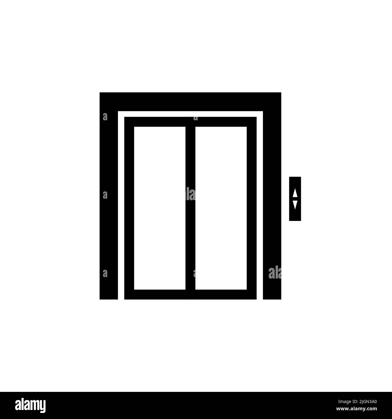 Icona vettore di sollevamento isolata su sfondo bianco Illustrazione Vettoriale