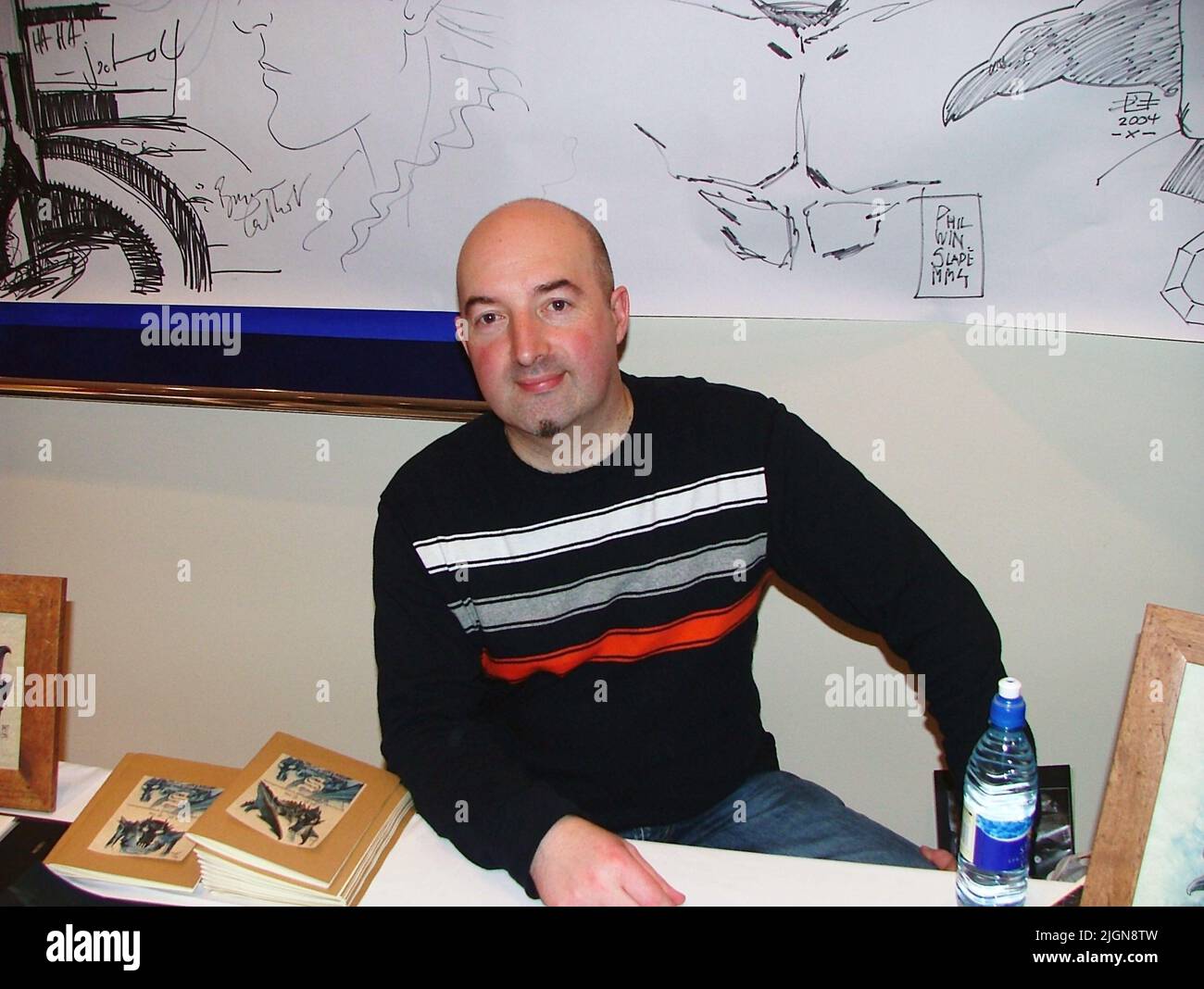 Il fumettista inglese David Hitchcock, noto principalmente per la sua piccola opera di fumetti da stampa – in particolare per il suo libro Springheeled Jack, per il quale ha vinto l'Aquila Foto Stock