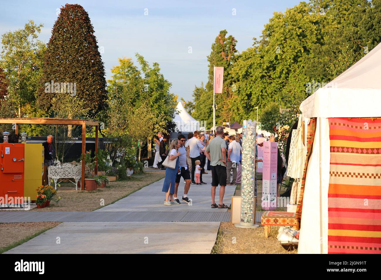 Stand commerciali, RHS Hampton Court Palace Garden Festival 2022, Londra, Inghilterra, Regno Unito, Europa Foto Stock