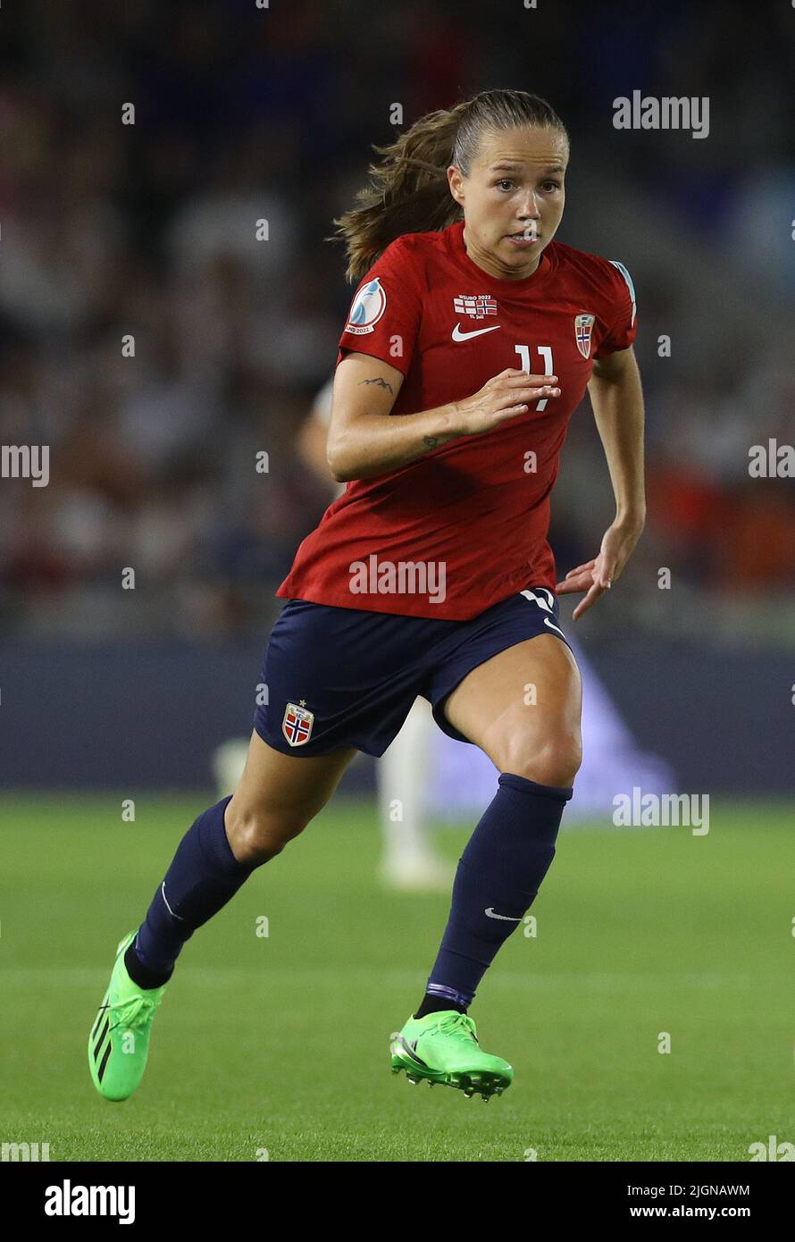 Brighton e Hove, Regno Unito. 11th luglio 2022. Guro Reiten di Norvegia durante la partita UEFA Women's European Championship 2022 allo stadio AMEX, Brighton e Hove. Il credito dovrebbe leggere: Paul Terry/Sportimage Credit: Sportimage/Alamy Live News Foto Stock