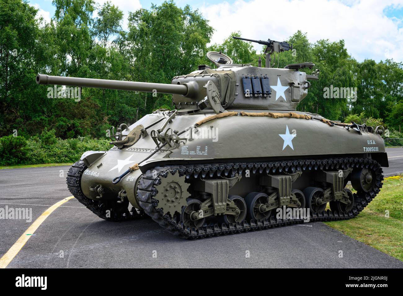 Serbatoio Sherman M4A2E8 T3085031 Foto Stock