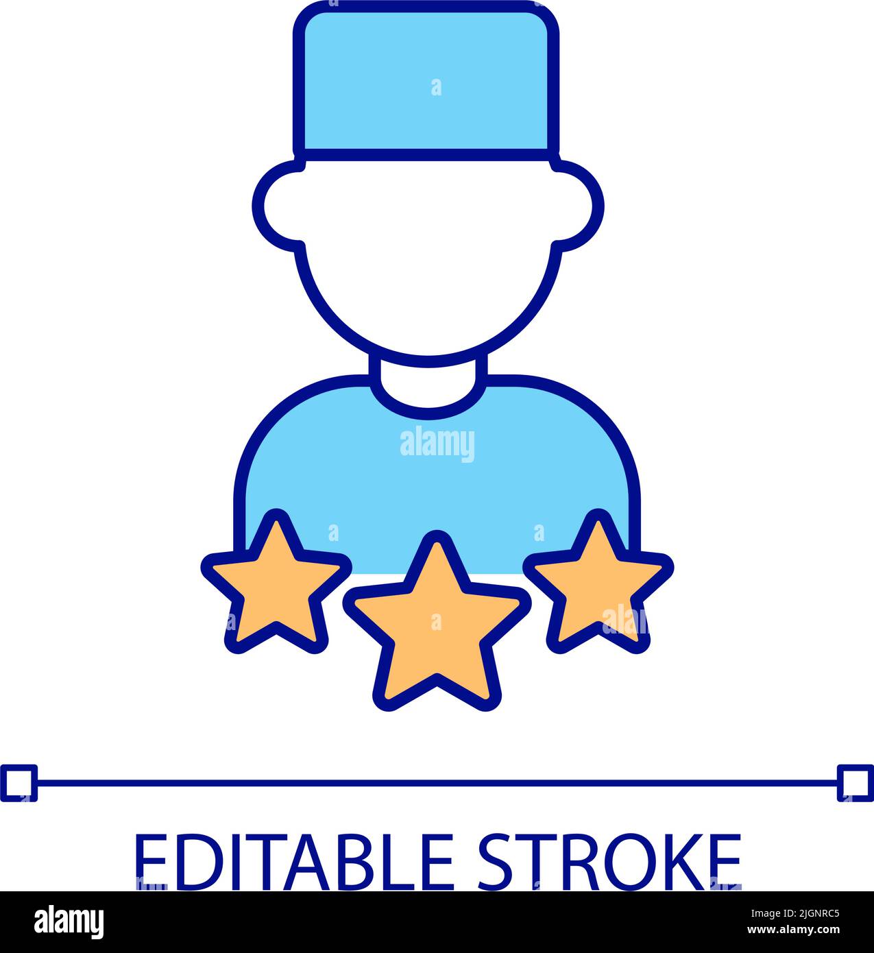 Icona a colori RGB per personale medico qualificato Illustrazione Vettoriale