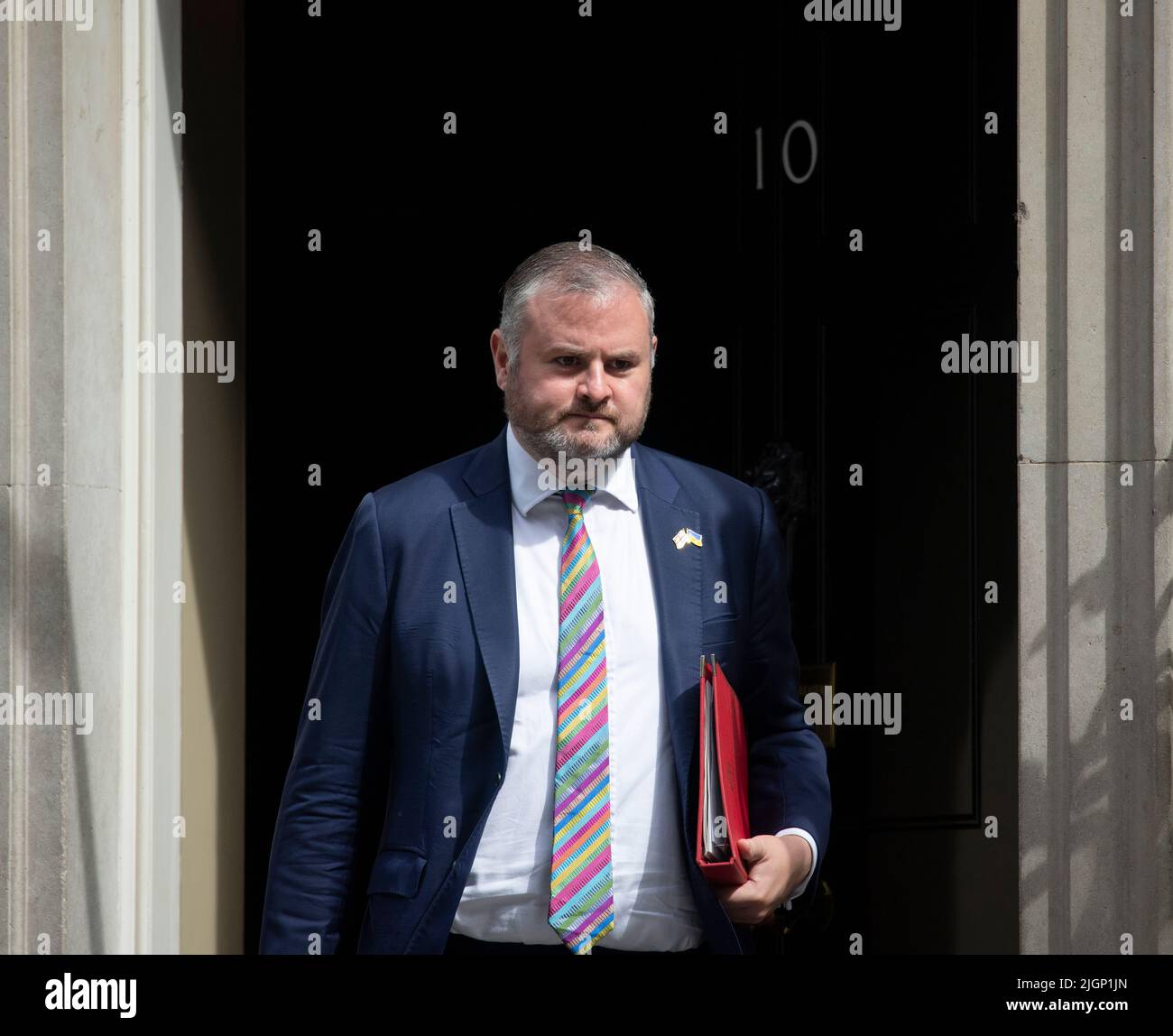 Downing Street, Londra, Regno Unito. 12 luglio 2022. Andrew Stephenson MP, Ministro senza portafoglio a Downing Street per una riunione settimanale del gabinetto. Credit: Malcolm Park/Alamy Live News Foto Stock