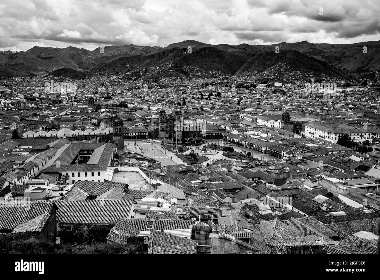 Lo skyline della città di Cusco, Provincia di Cusco, Perù. Foto Stock