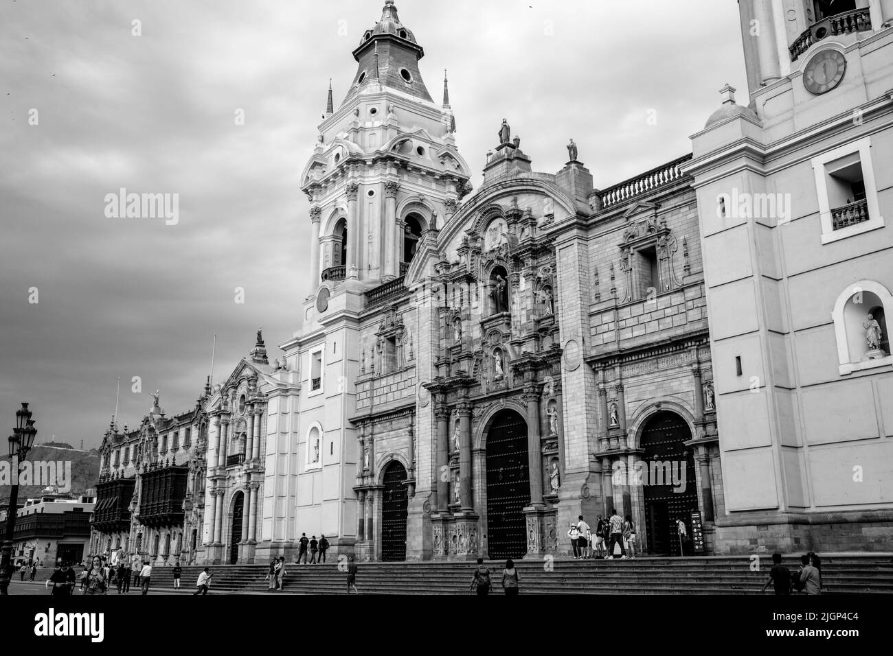 Cattedrale di Lima, Plaza de Armas, Lima, Perù. Foto Stock