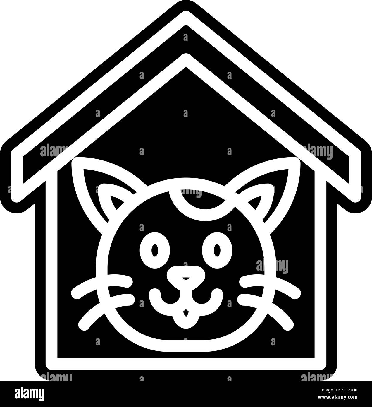 I gatti adottano l'icona . Illustrazione Vettoriale