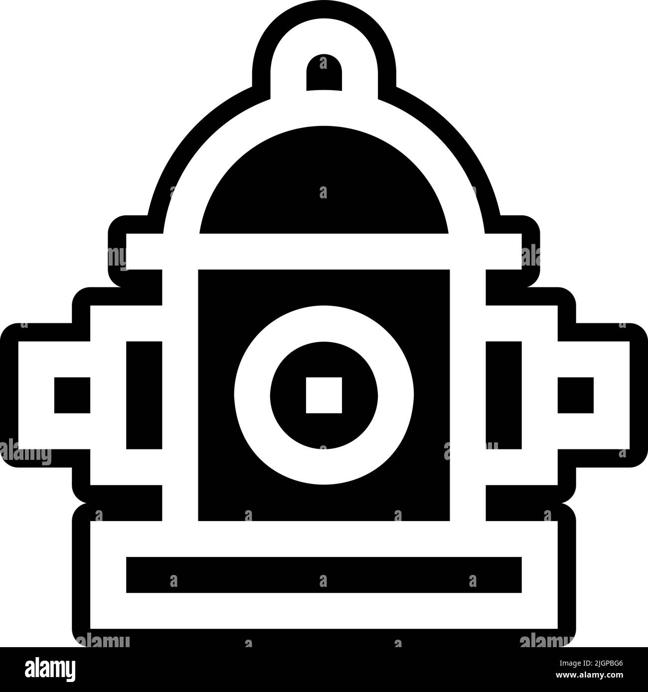 Icona degli idranti antincendio della città . Illustrazione Vettoriale