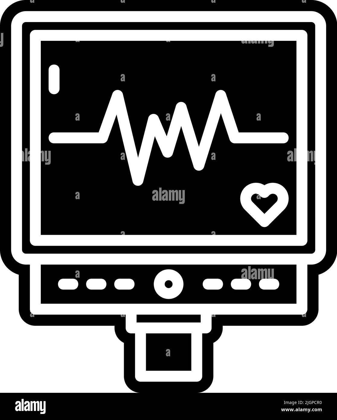 Malattie icona della frequenza cardiaca . Illustrazione Vettoriale