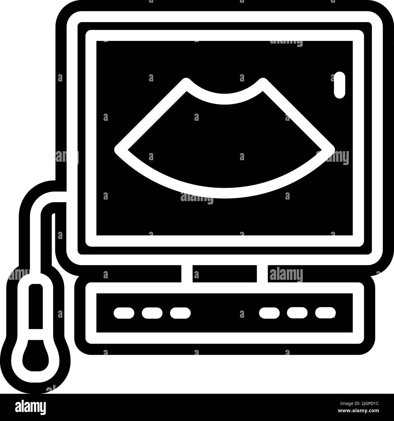 Malattie ecografiche icona . Illustrazione Vettoriale